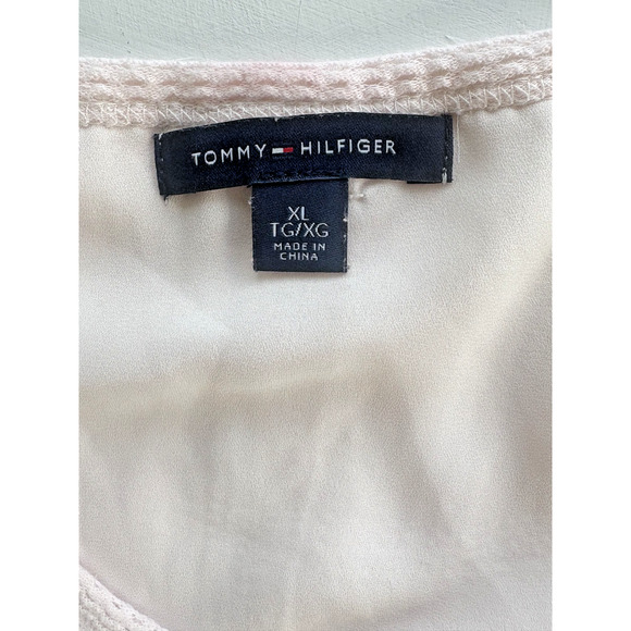 Tommy Hilfiger Pink Layered-Look Hem Sweater X-Large - Picture 2 of 5